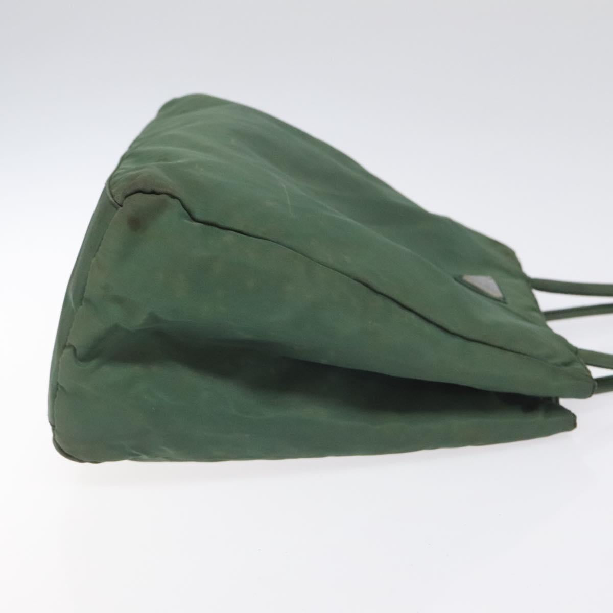 PRADA Hand Bag Nylon Khaki Auth th5681