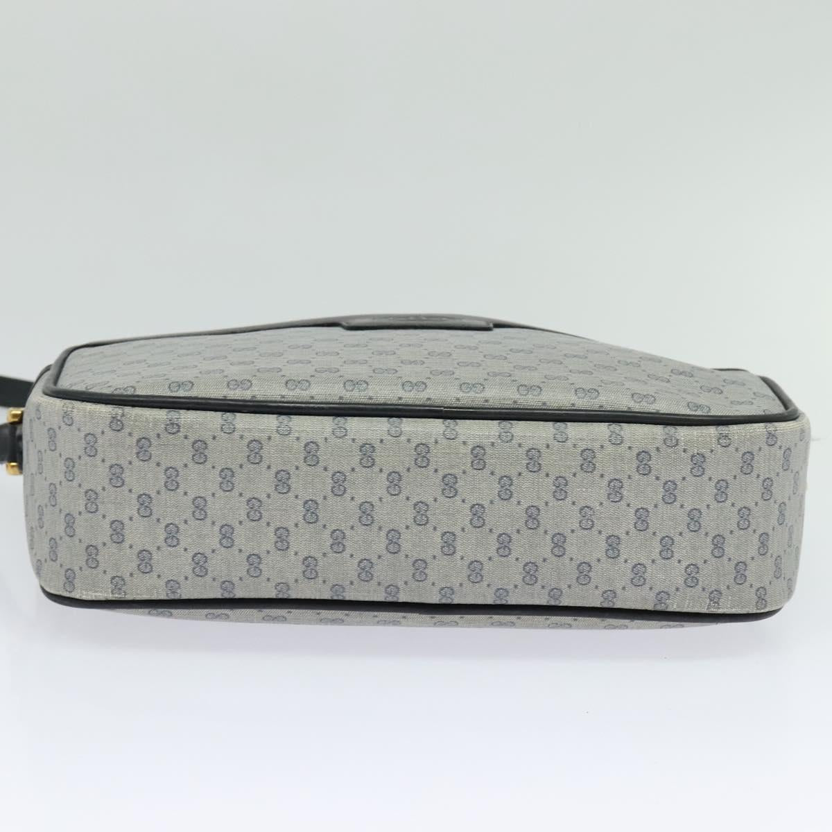 GUCCI Micro GG Supreme Shoulder Bag PVC Navy Gold 001 904 0439 Auth th5693