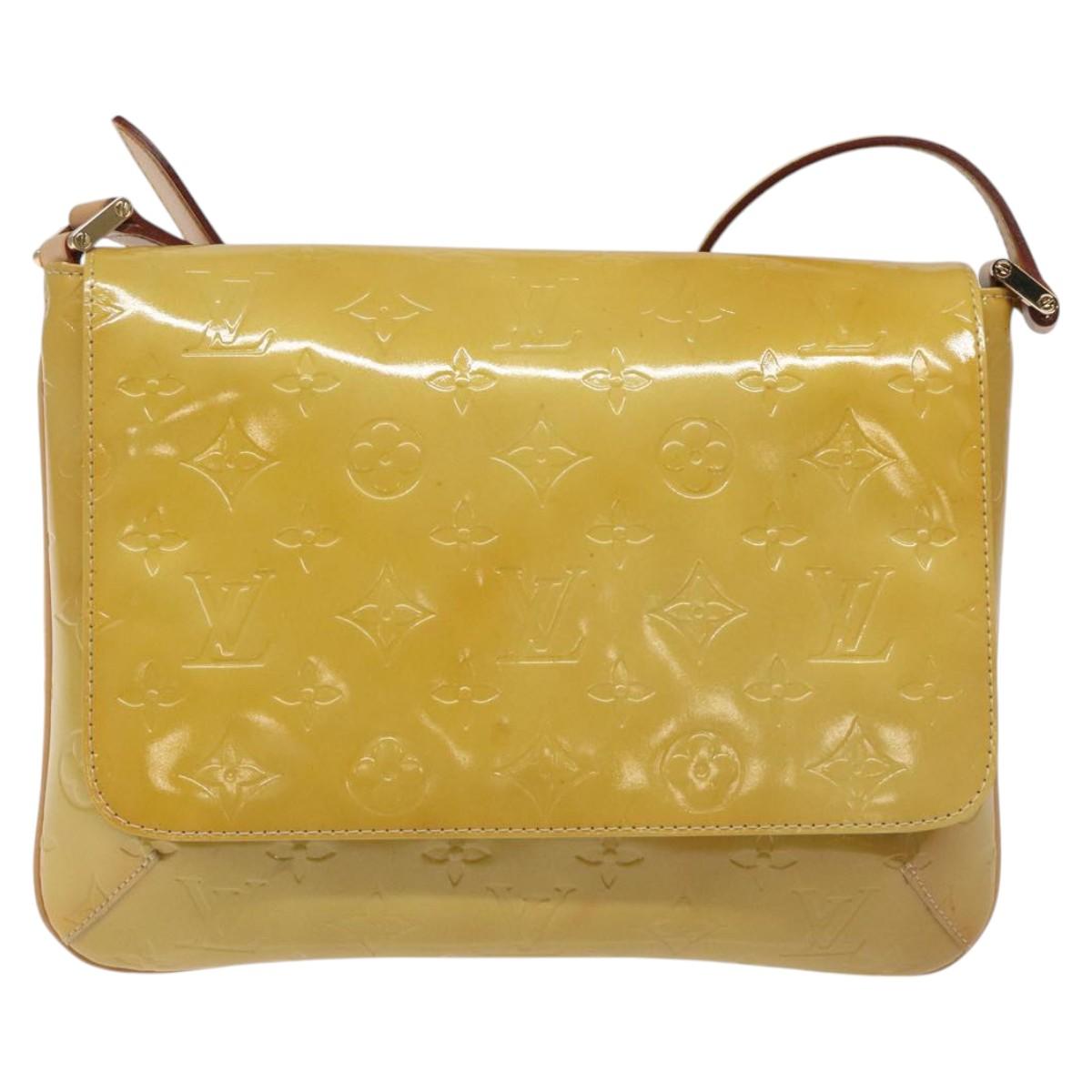 LOUIS VUITTON Monogram Vernis Thompson Street Bag Beige M91301 LV Auth th5733