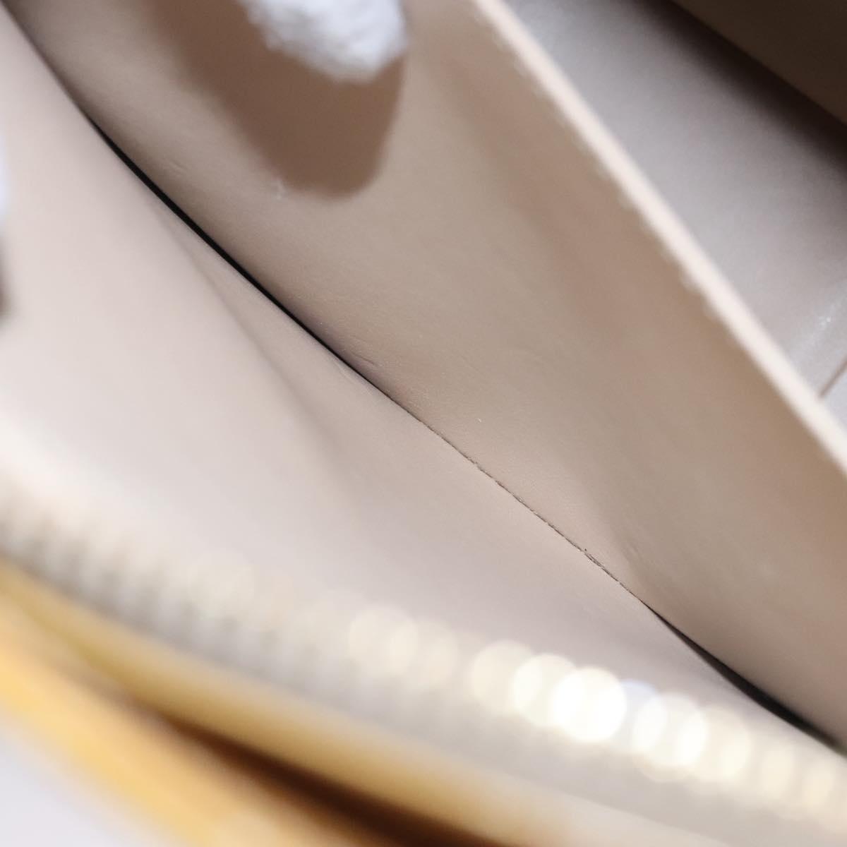 LOUIS VUITTON Monogram Vernis Columbus Tote Bag Beige M91023 LV Auth th5734