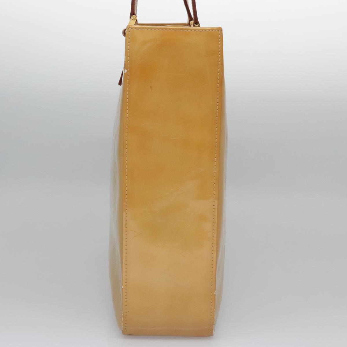 LOUIS VUITTON Monogram Vernis Columbus Tote Bag Beige M91023 LV Auth th5734