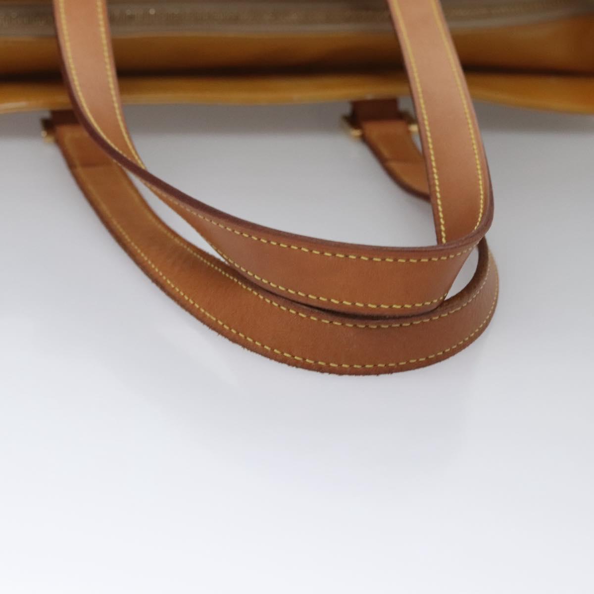 LOUIS VUITTON Monogram Vernis Columbus Tote Bag Beige M91023 LV Auth th5734