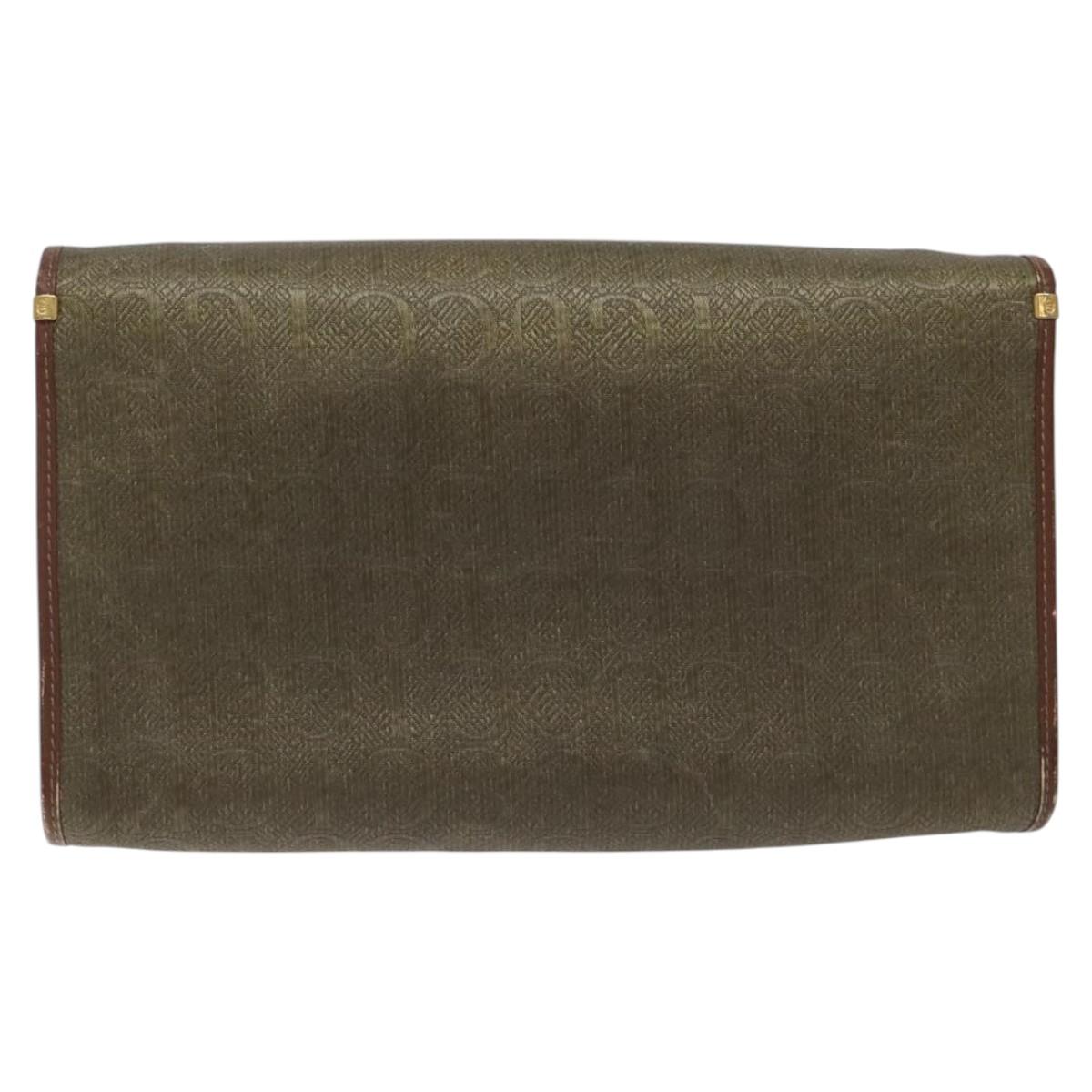 GUCCI Shoulder Bag Canvas Khaki 004 084 0289 Auth th5746
