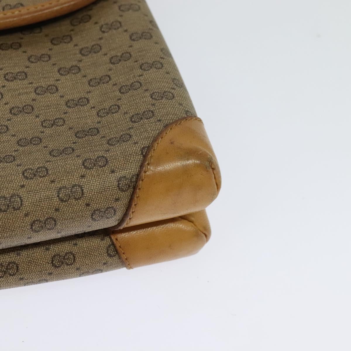 GUCCI Micro GG Supreme Shoulder Bag PVC Beige Gold 007 49 5548 Auth th5762