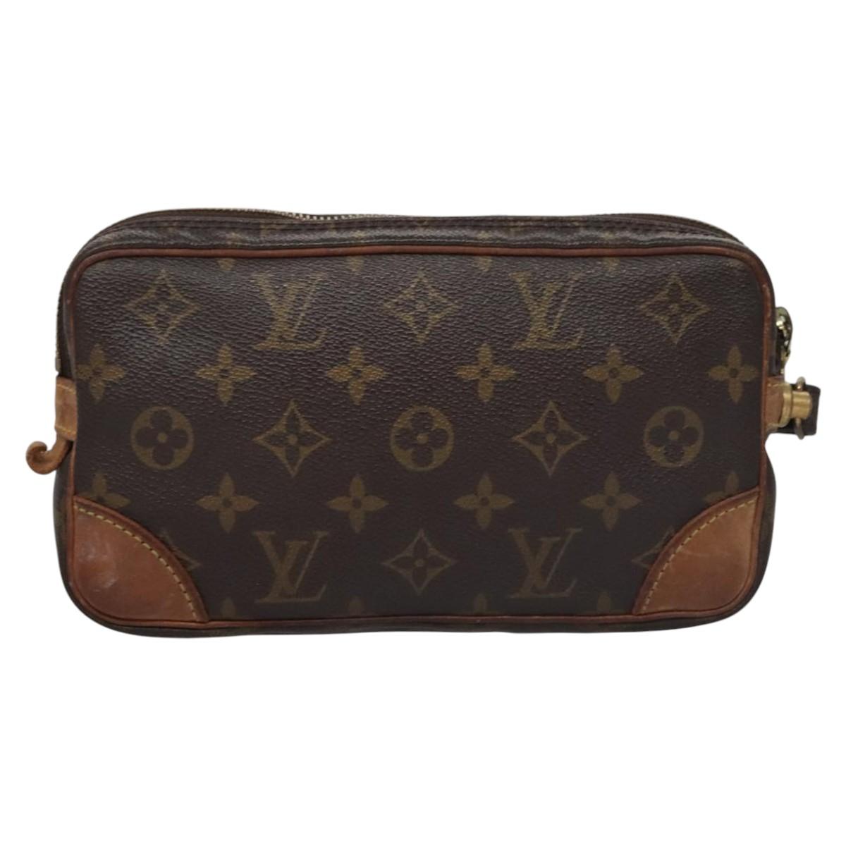 LOUIS VUITTON Monogram Marly Dragonne PM Clutch Bag M51827 LV Auth th5786