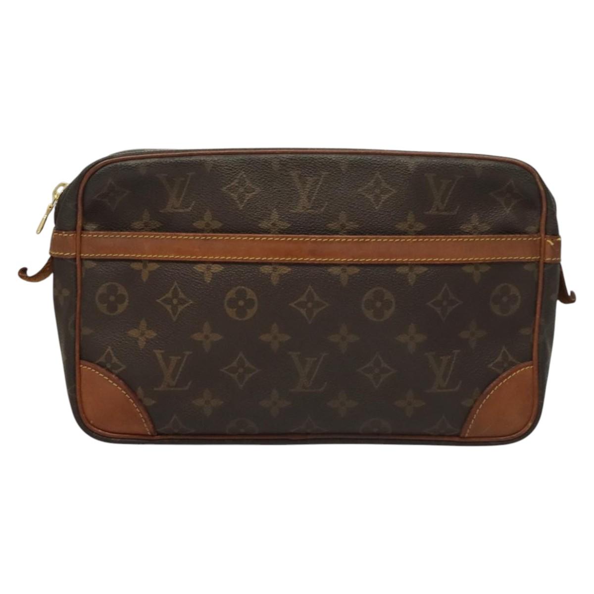 LOUIS VUITTON Monogram Compiegne 28 Clutch Bag M51845 LV Auth th5799