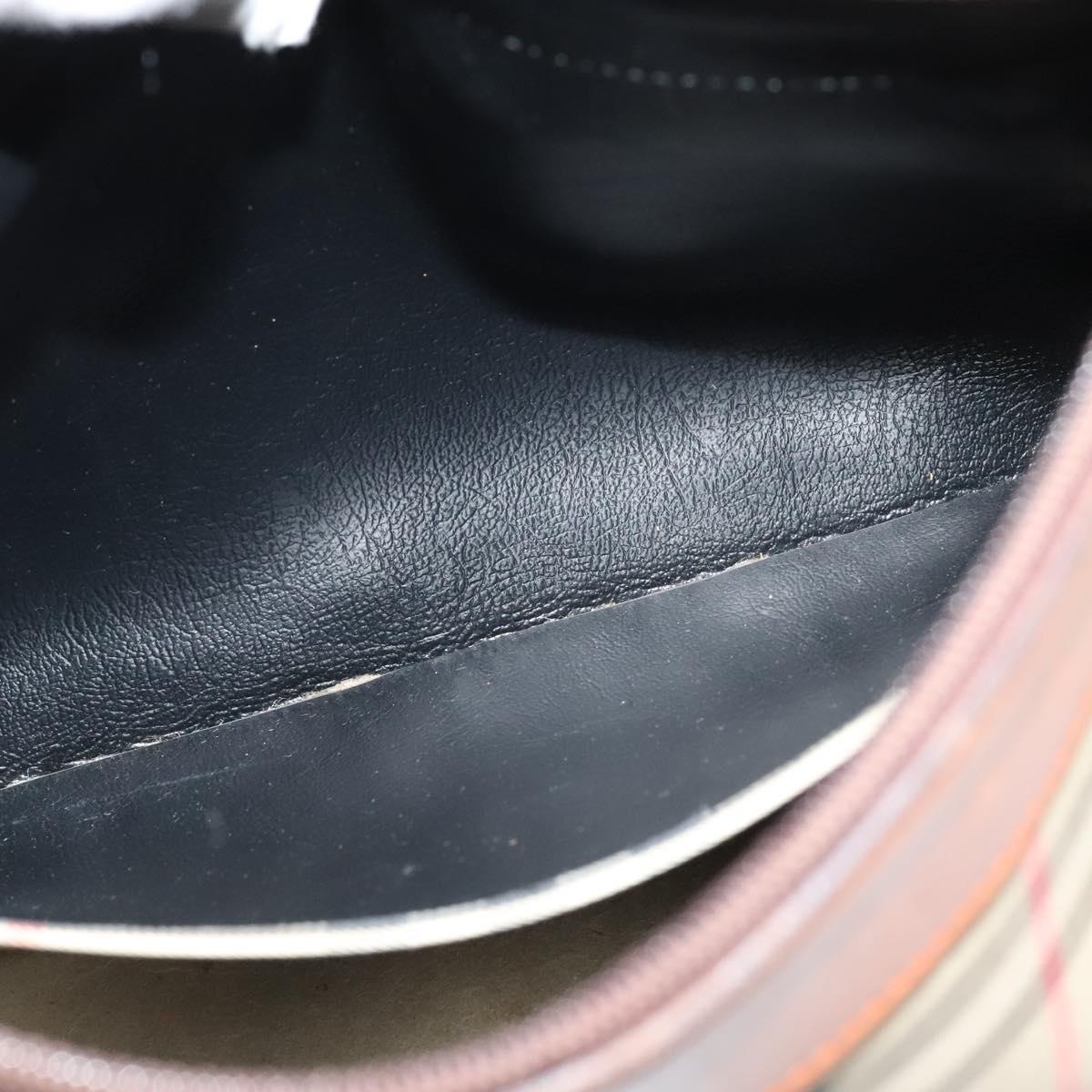 Burberrys Nova Check Shoulder Bag Canvas Beige Auth th5811