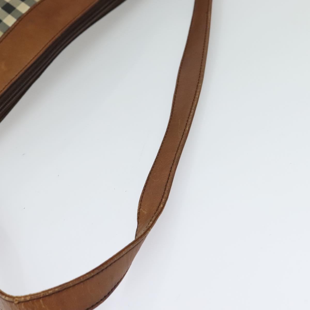 Burberrys Nova Check Shoulder Bag Canvas Beige Auth th5811