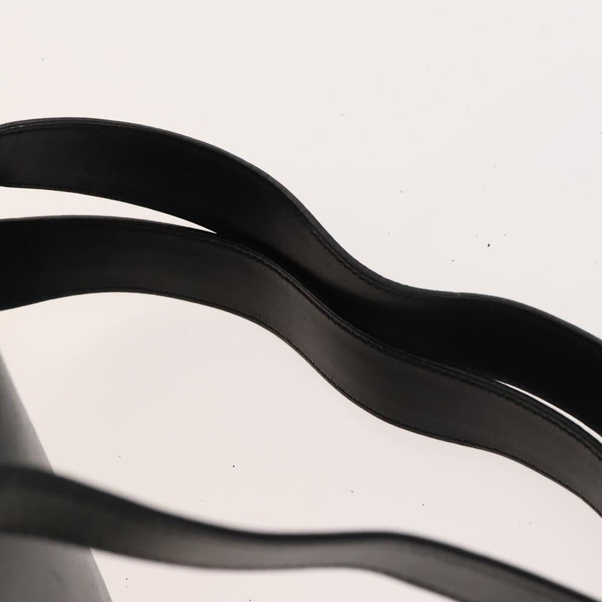 GUCCI Bamboo Backpack Leather Black Auth th5812