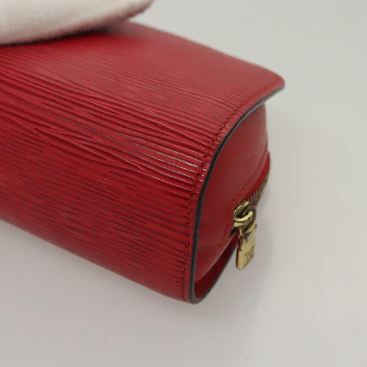 LOUIS VUITTON Epi Dauphine PM Pouch Castilian Red M48447 LV Auth th5819