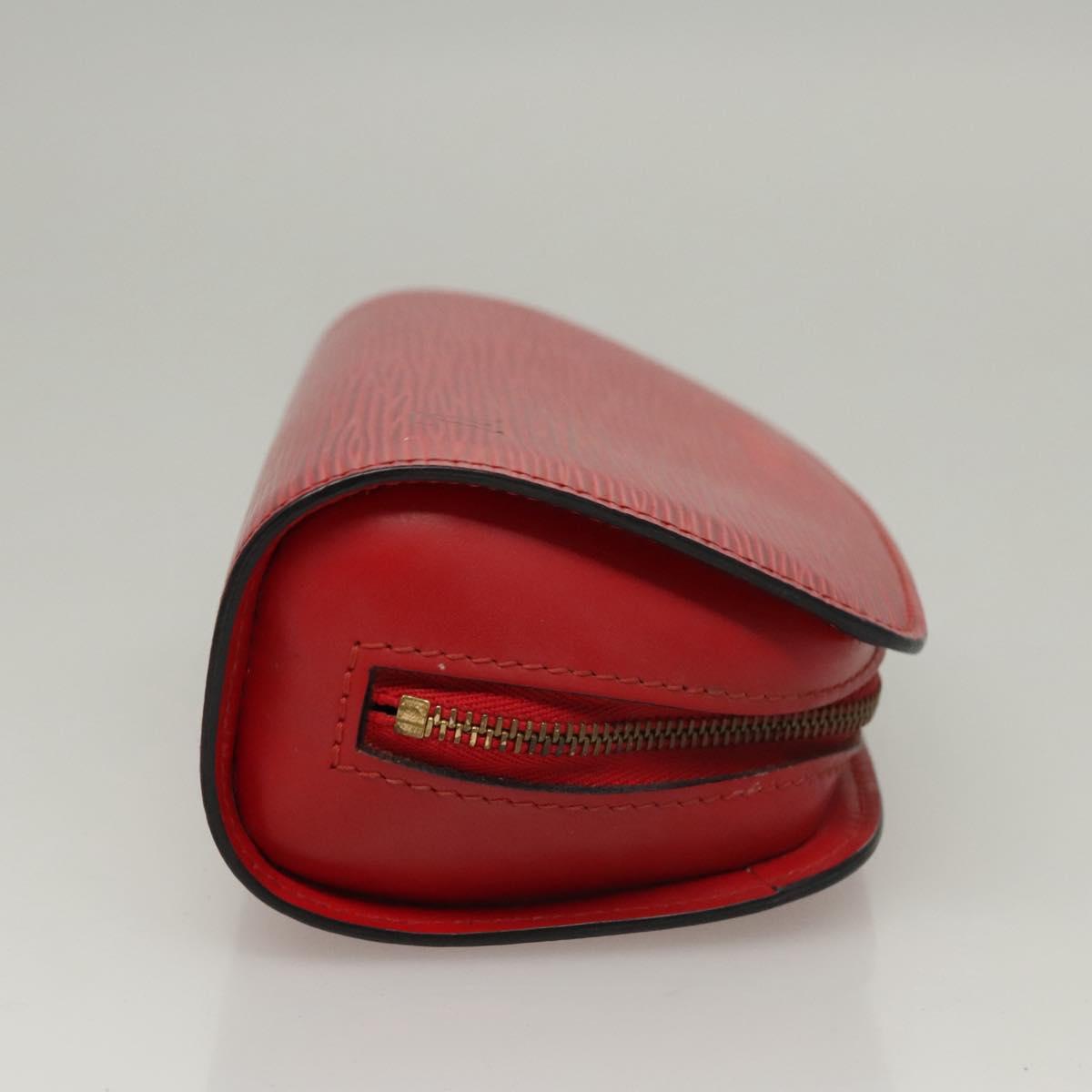 LOUIS VUITTON Epi Dauphine PM Pouch Castilian Red M48447 LV Auth th5819