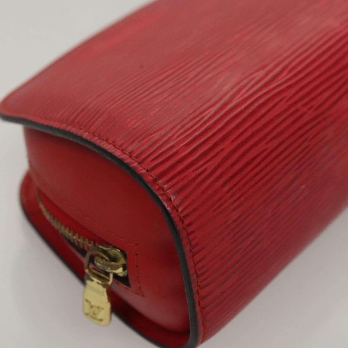 LOUIS VUITTON Epi Dauphine PM Pouch Castilian Red M48447 LV Auth th5819