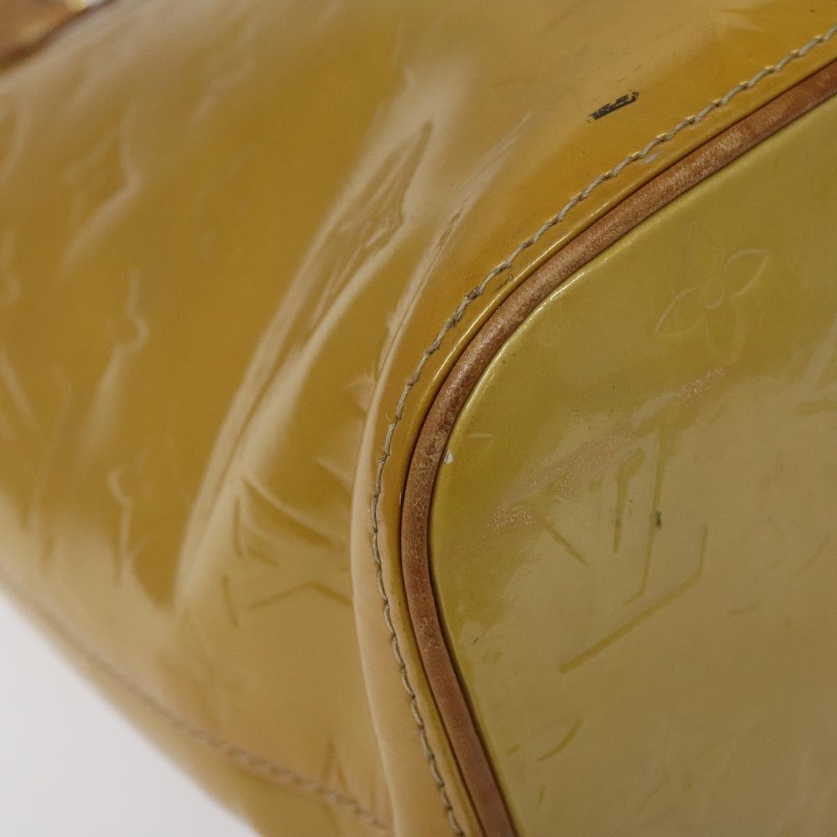 LOUIS VUITTON Monogram Vernis Houston Hand Bag Beige M91004 LV Auth th5822