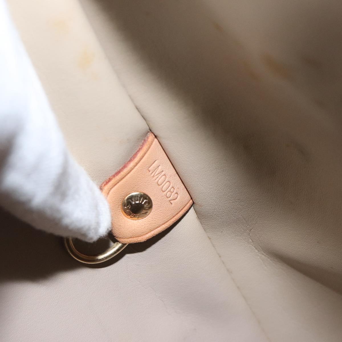 LOUIS VUITTON Monogram Vernis Houston Hand Bag Beige M91004 LV Auth th5822