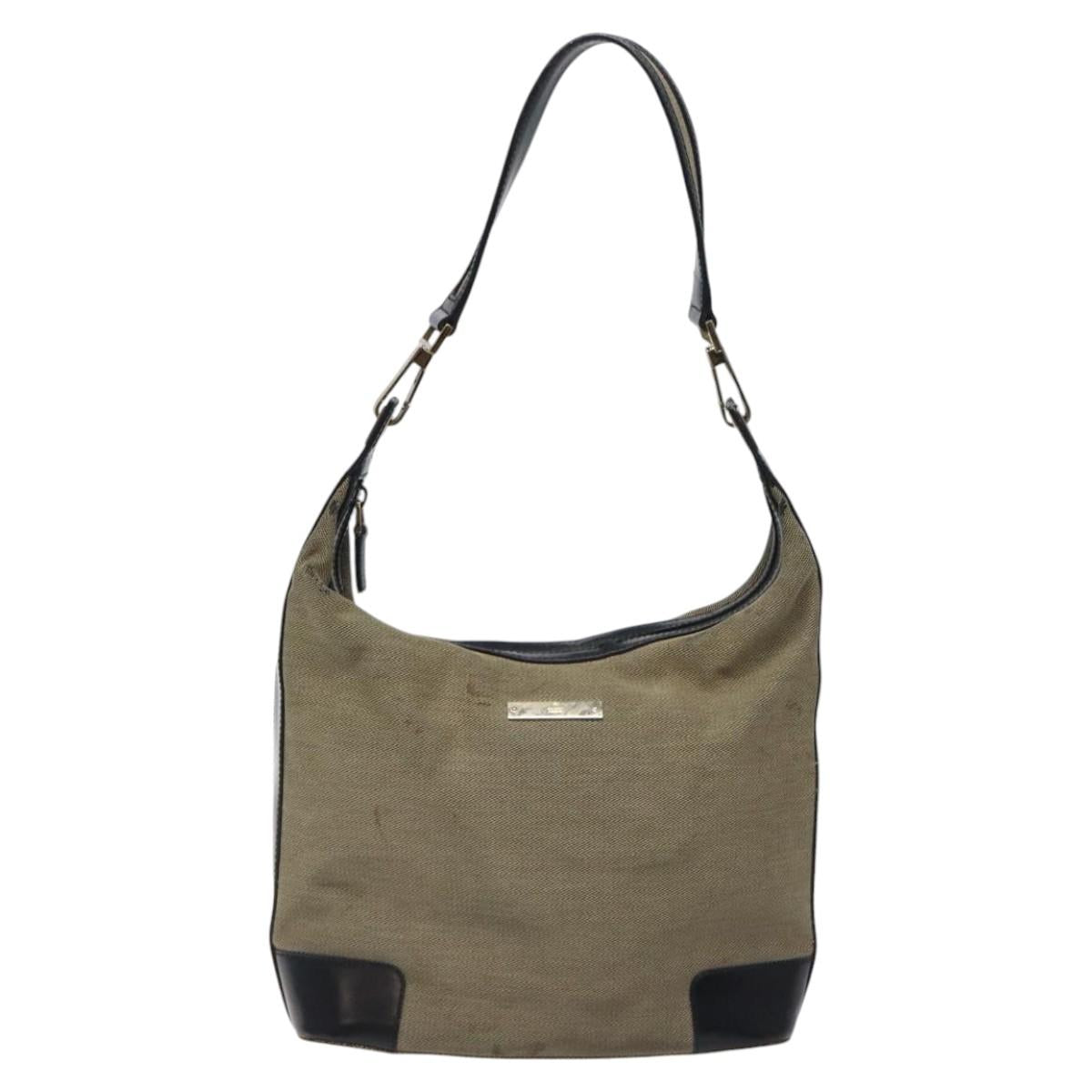 GUCCI Shoulder Bag Canvas Beige 001 4204 Auth th5827