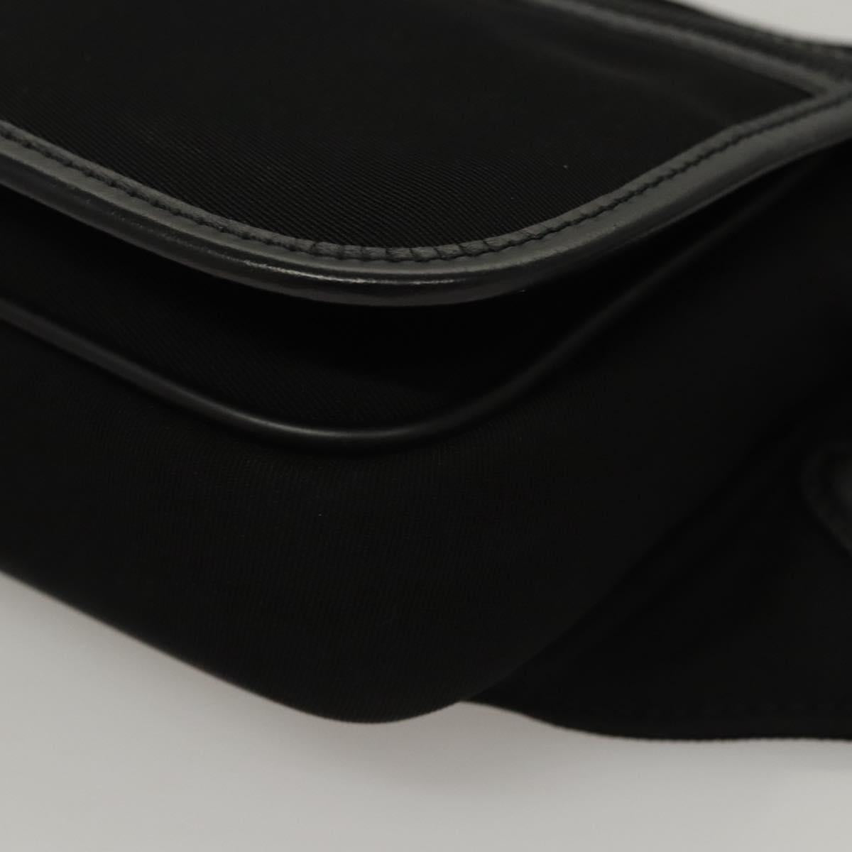 BALLY Waist bag Canvas Black Silver Auth th5841