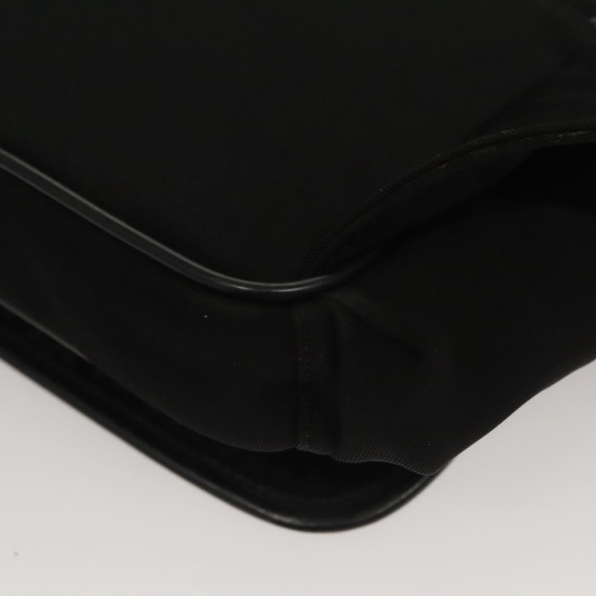 BALLY Waist bag Canvas Black Silver Auth th5841