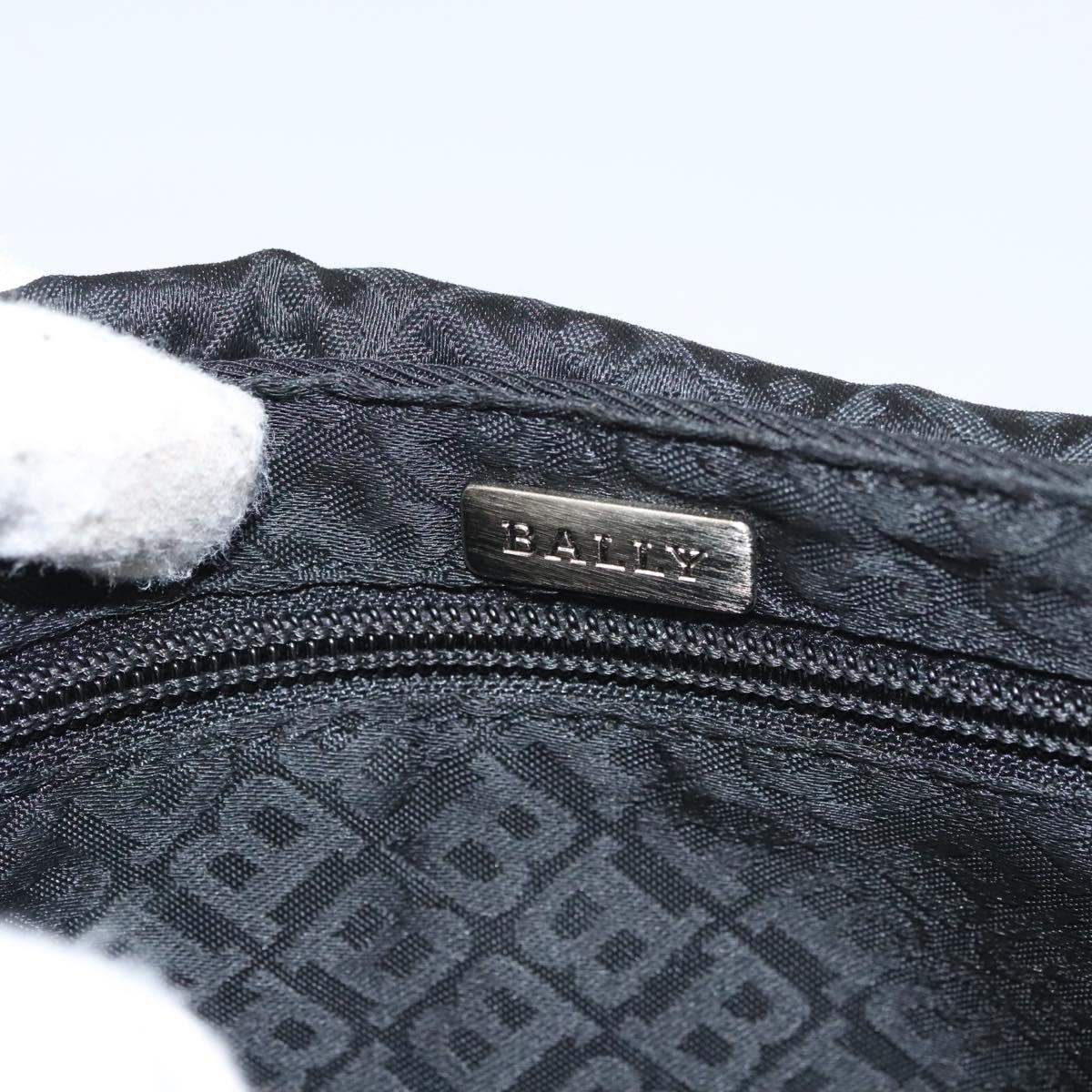 BALLY Waist bag Canvas Black Silver Auth th5841