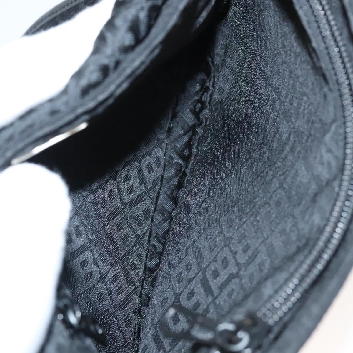 BALLY Waist bag Canvas Black Silver Auth th5841