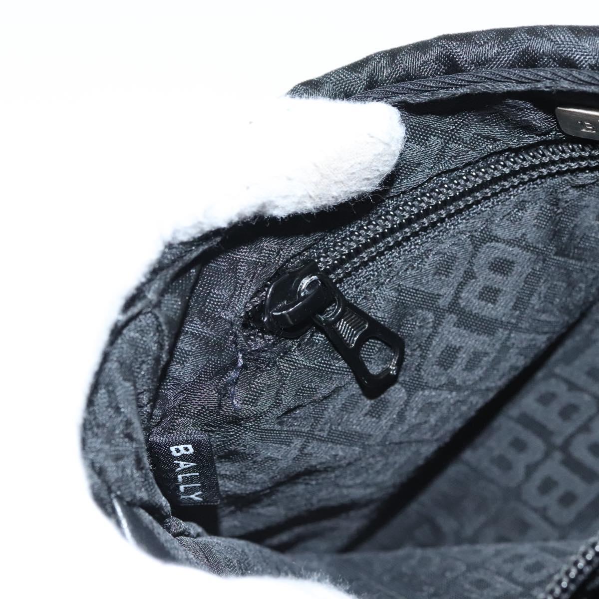 BALLY Waist bag Canvas Black Silver Auth th5841