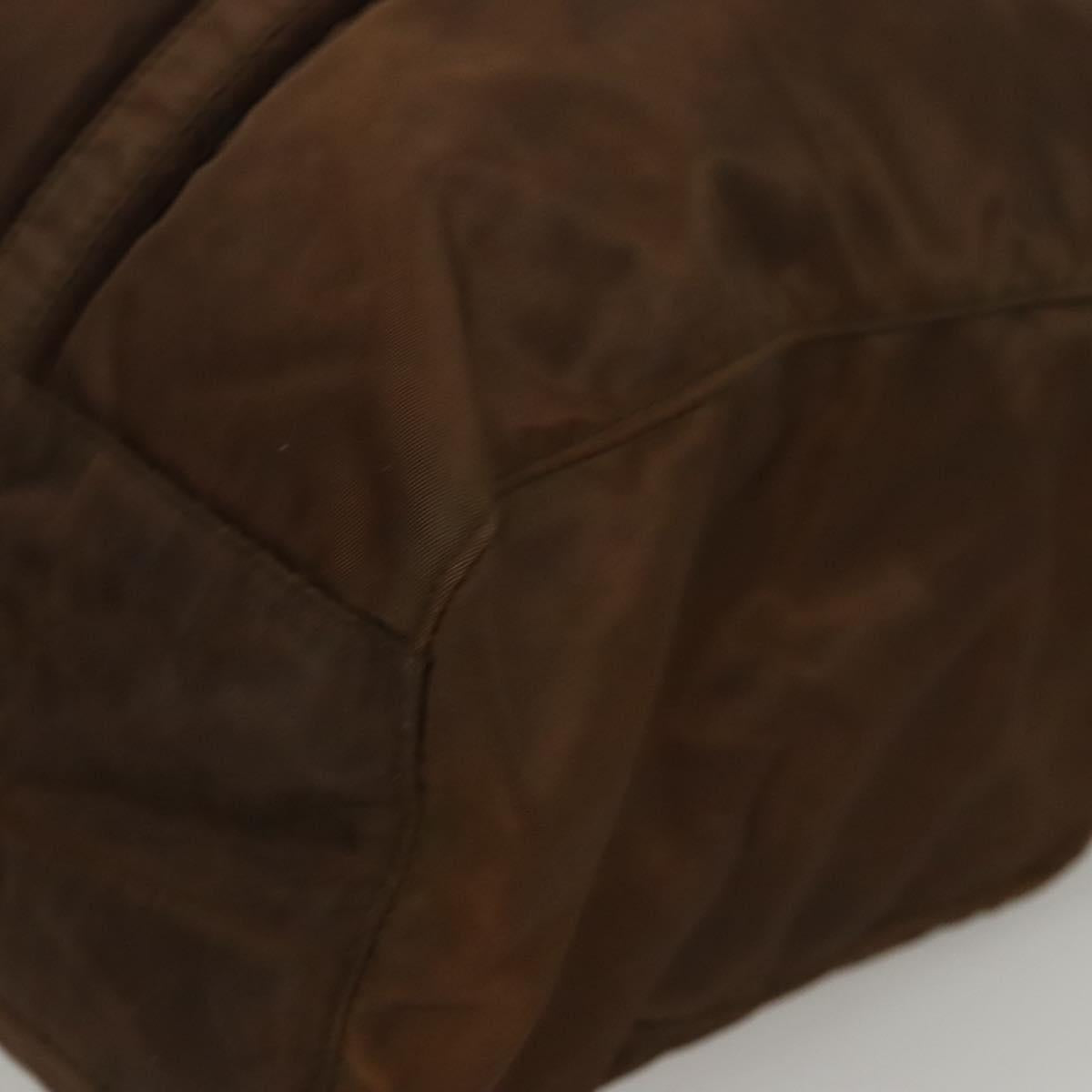 PRADA Tote Bag Nylon Brown Auth th5852
