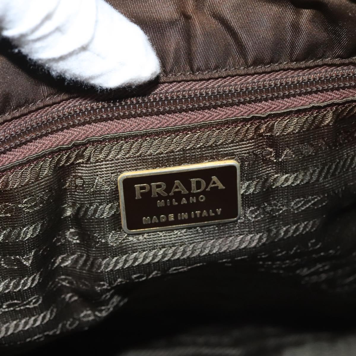PRADA Tote Bag Nylon Brown Auth th5852