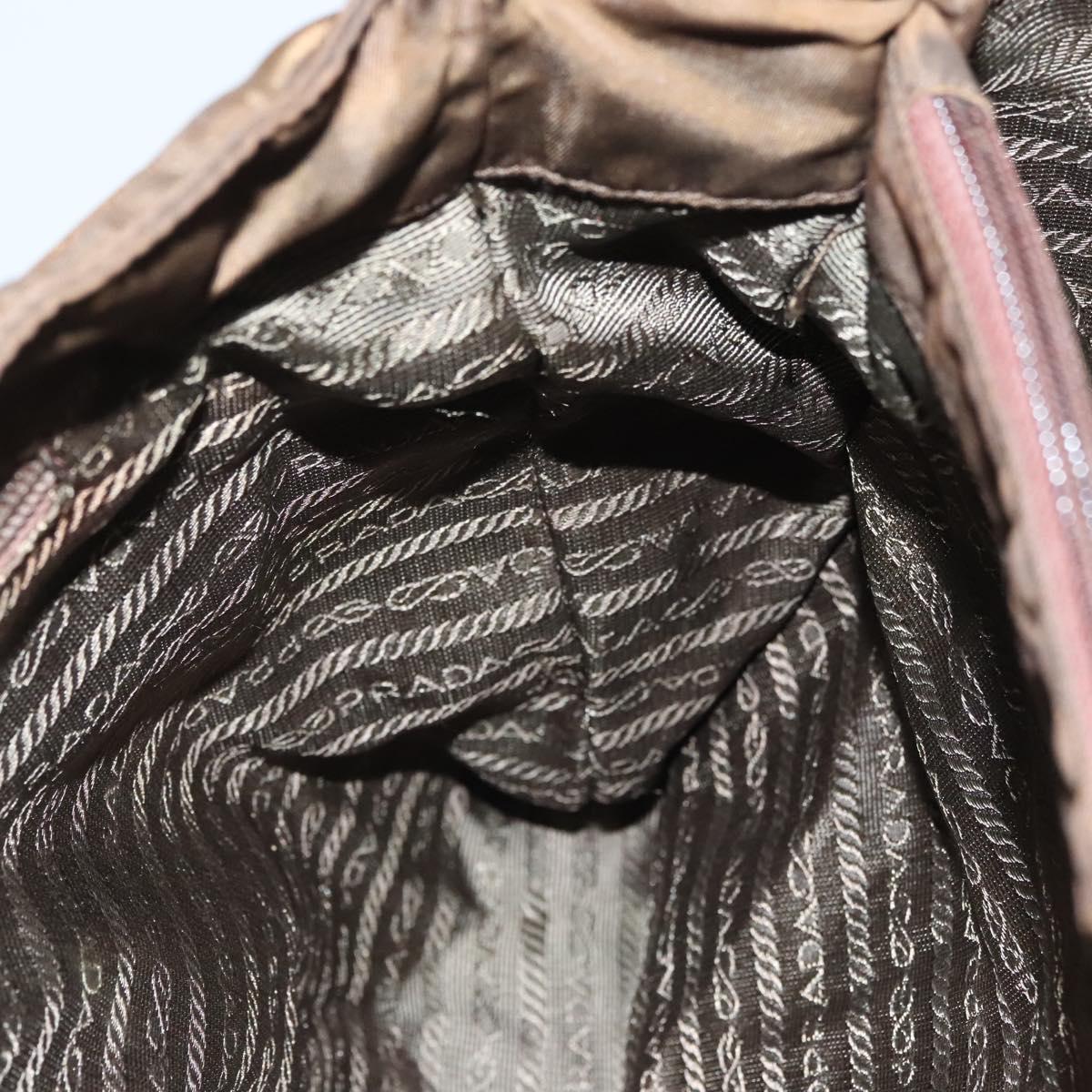 PRADA Tote Bag Nylon Brown Auth th5852