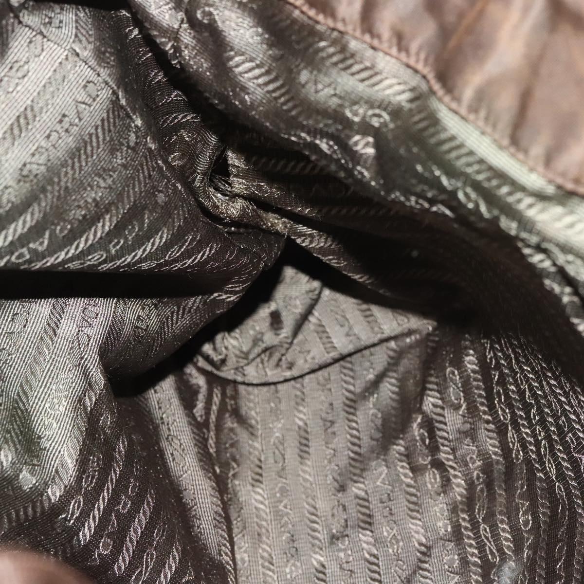 PRADA Tote Bag Nylon Brown Auth th5852