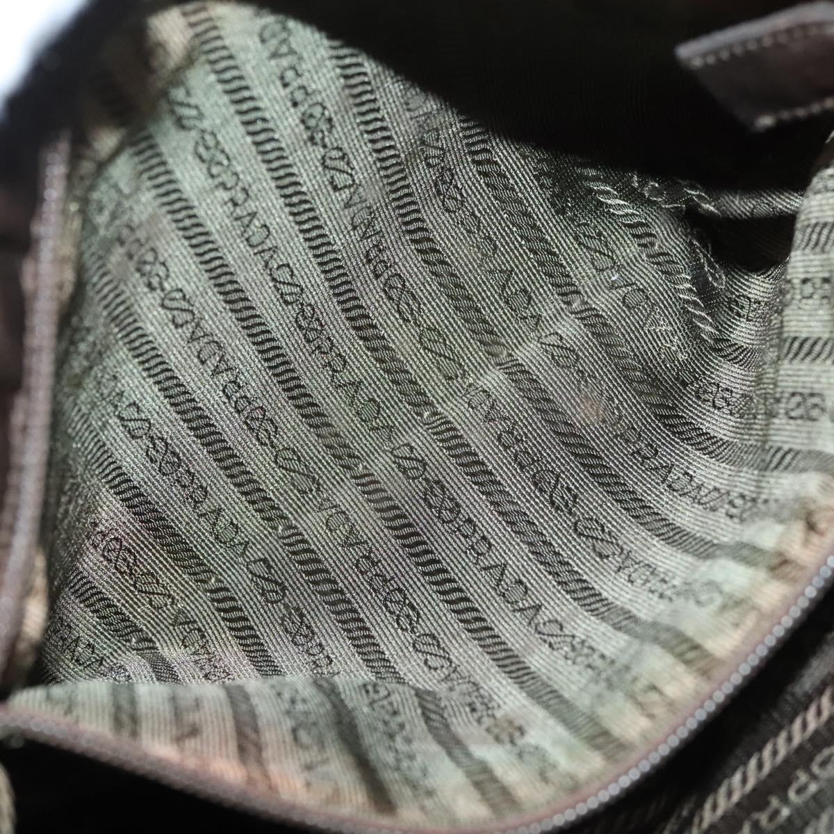 PRADA Tote Bag Nylon Brown Auth th5852