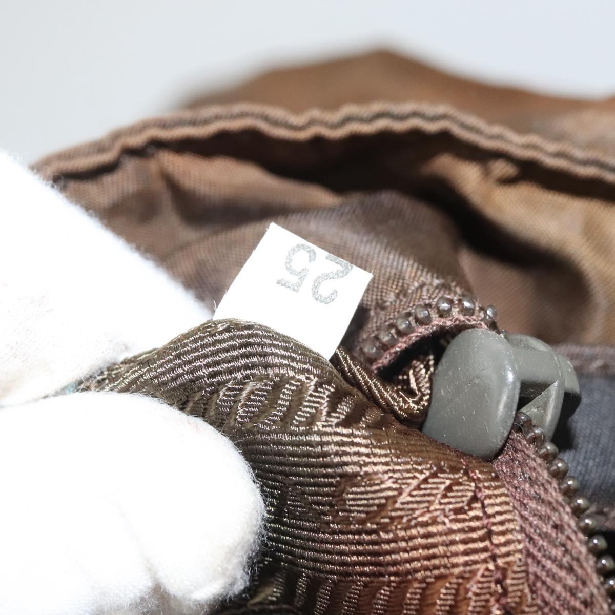 PRADA Tote Bag Nylon Brown Auth th5852