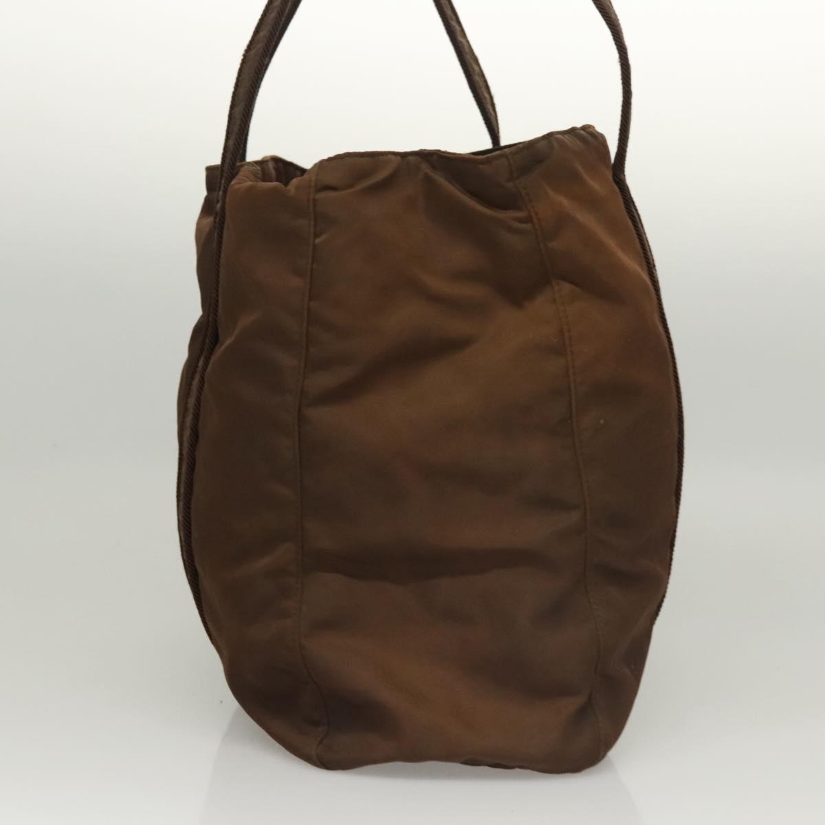 PRADA Tote Bag Nylon Brown Auth th5852