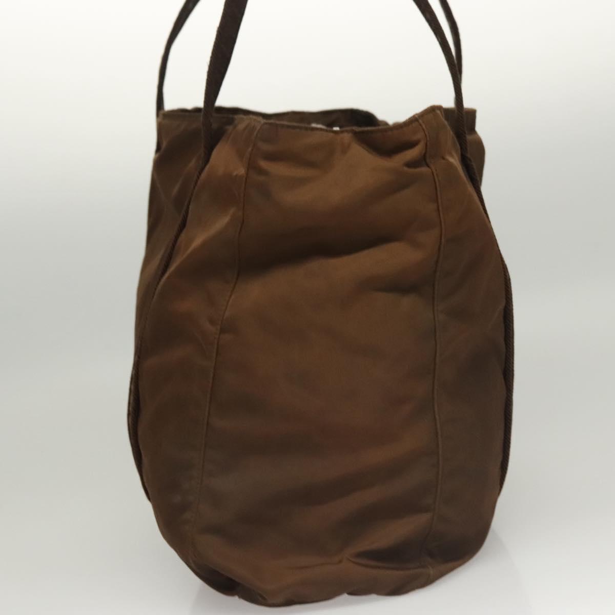 PRADA Tote Bag Nylon Brown Auth th5852