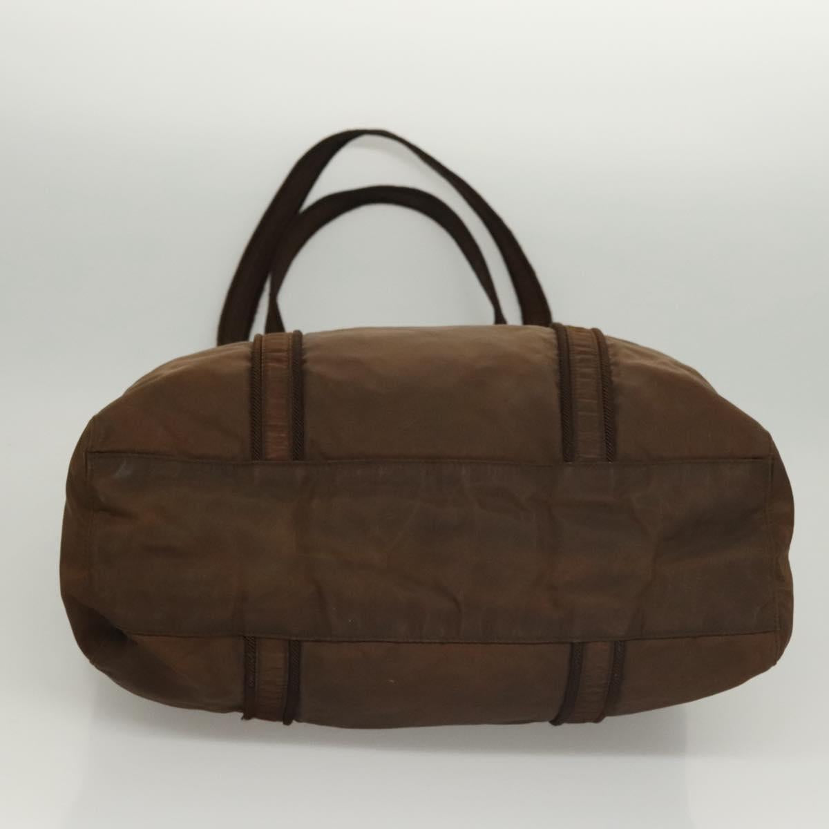PRADA Tote Bag Nylon Brown Auth th5852