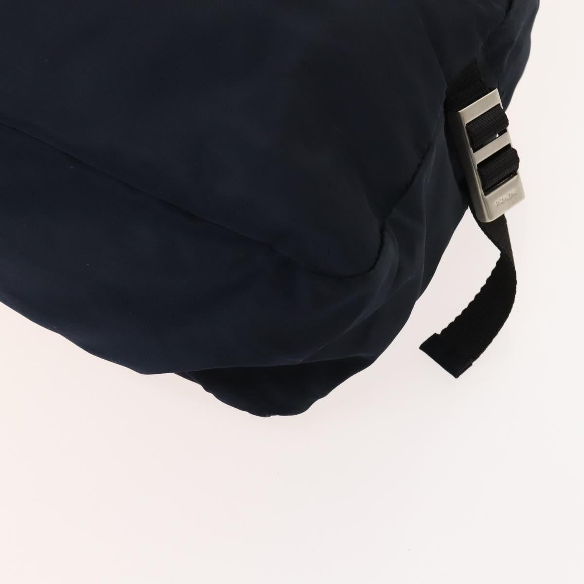 PRADA Backpack Nylon Navy Silver Auth th5858