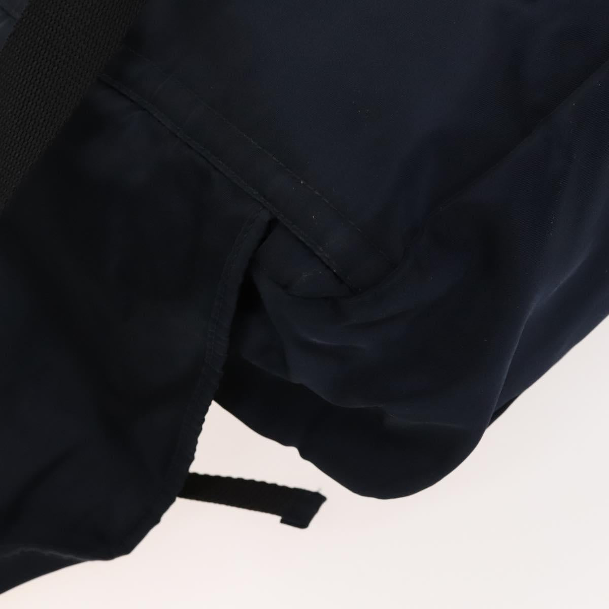 PRADA Backpack Nylon Navy Silver Auth th5858