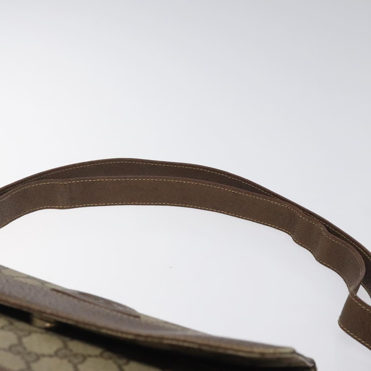 GUCCI GG Supreme Shoulder Bag Beige Gold Auth th5861