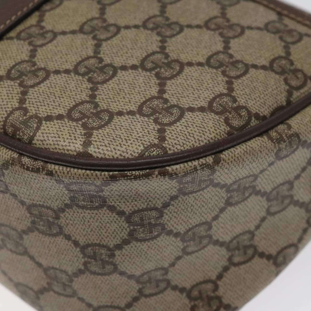 GUCCI GG Supreme Web Sherry Line Bag PVC Beige Gold 89 02 032 Auth th5867