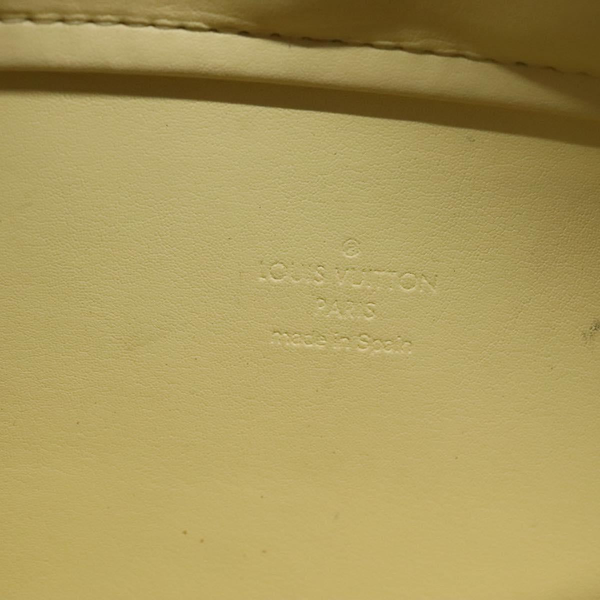 LOUIS VUITTON Monogram Vernis Columbus Tote Bag Lime Yellow M91047 Auth th5893