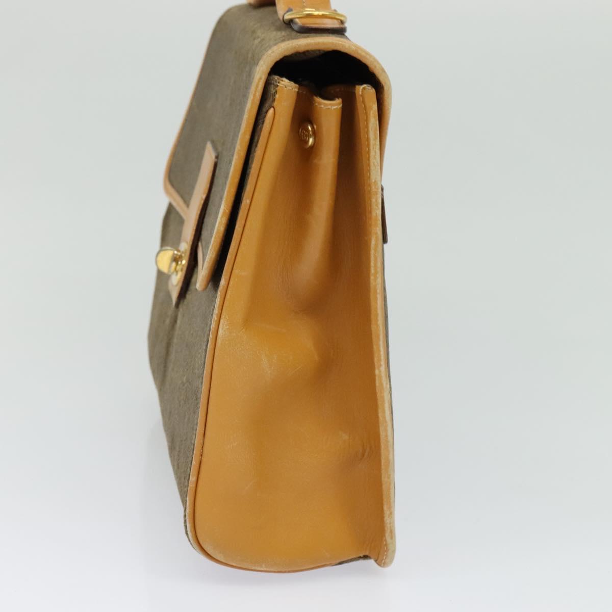 GUCCI Hand Bag Canvas 2way Beige Gold 000 46 0274 Auth th5937