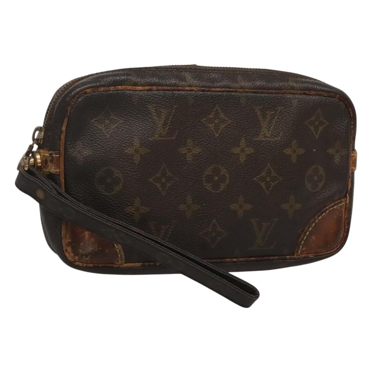 LOUIS VUITTON Monogram Marly Dragonne PM Clutch Bag M51827 LV Auth th5954