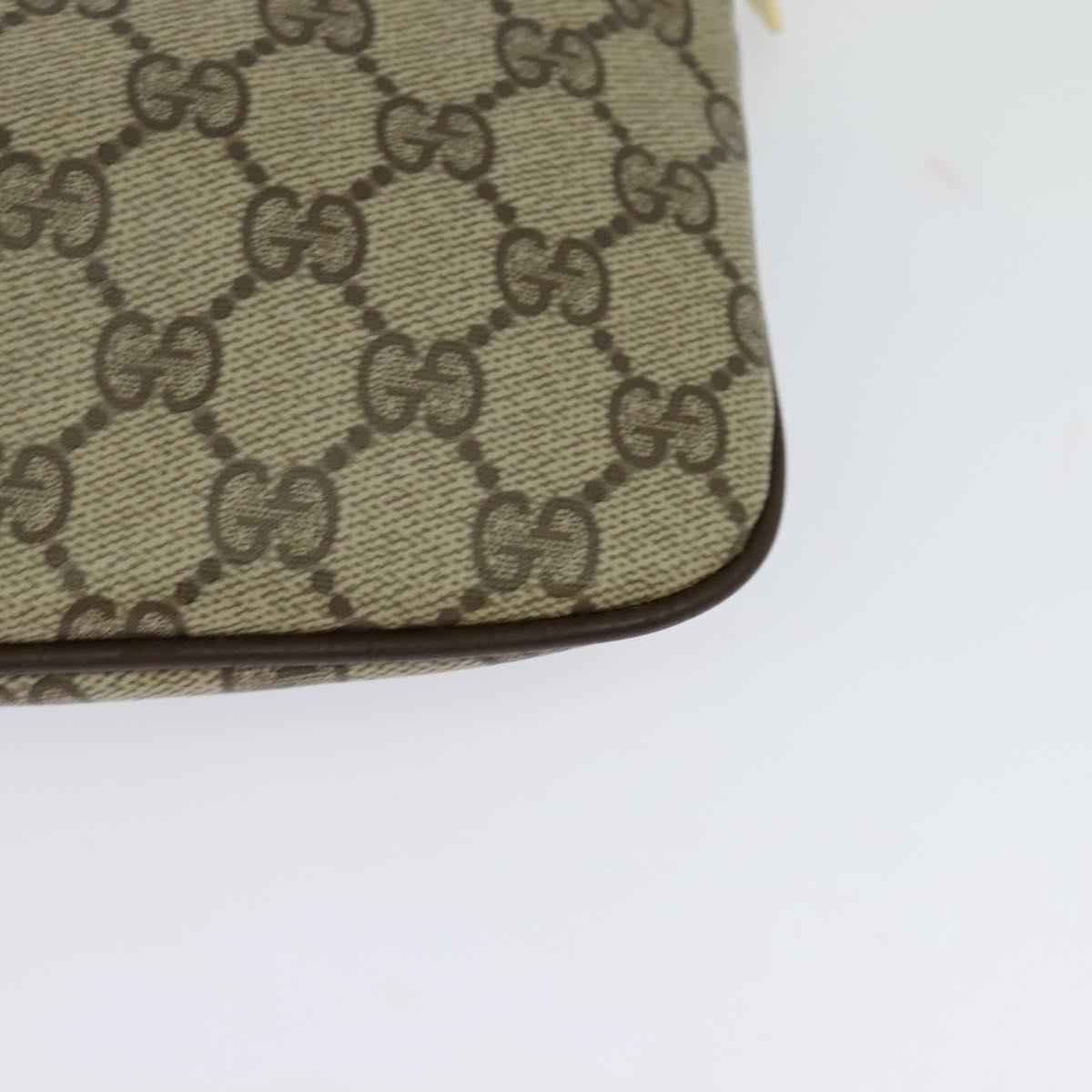 GUCCI GG Supreme Sherry Line Bag PVC Leather Beige 904 02 047 Auth th5959