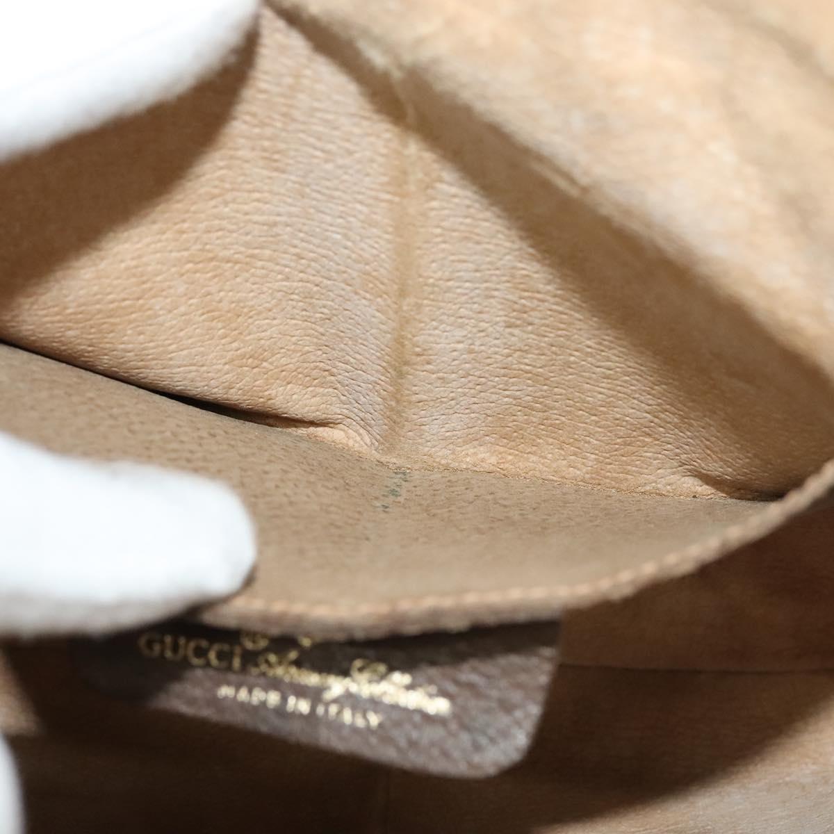 GUCCI GG Supreme Sherry Line Bag PVC Leather Beige 904 02 047 Auth th5959