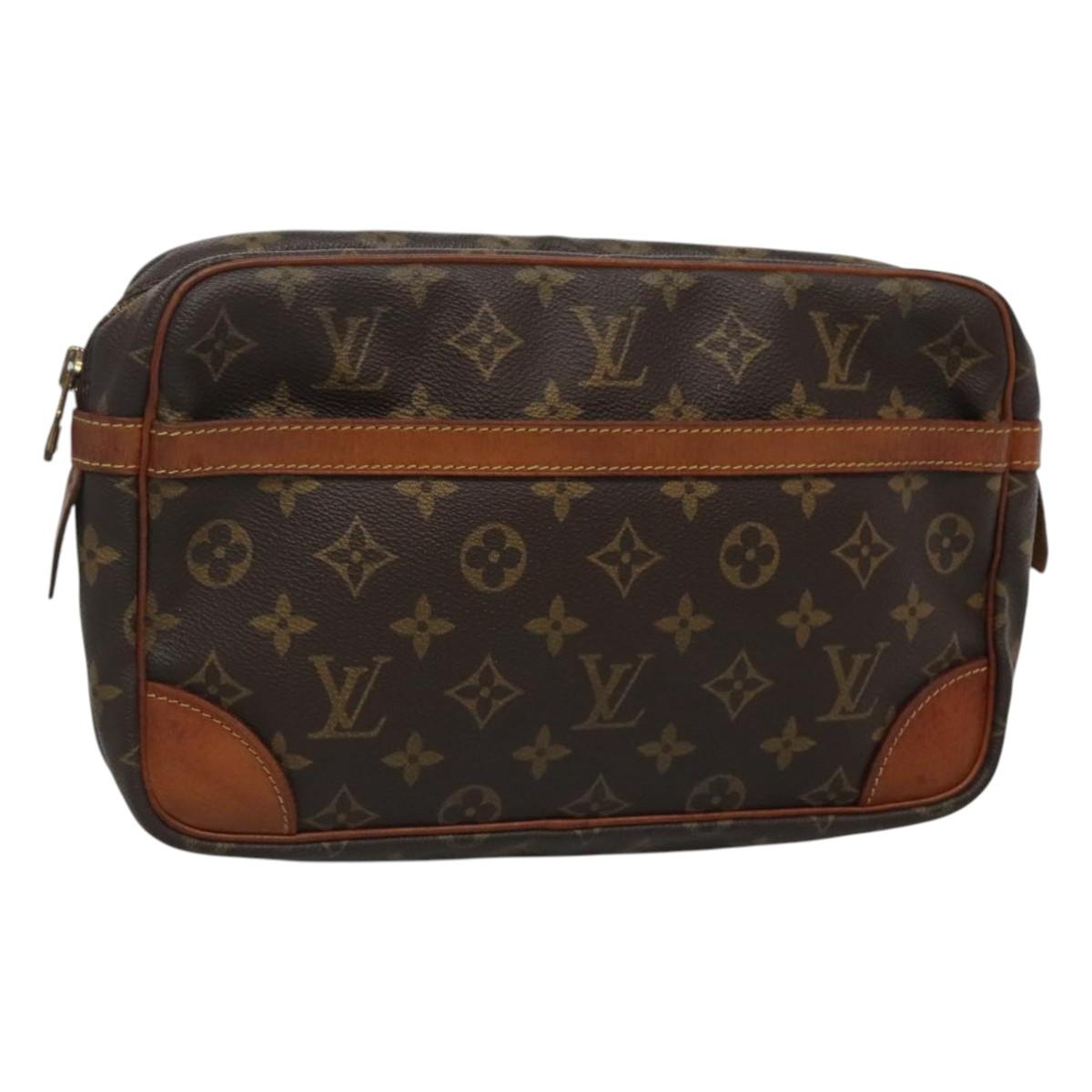 LOUIS VUITTON Monogram Compiegne 28 Clutch Bag M51845 LV Auth th5968
