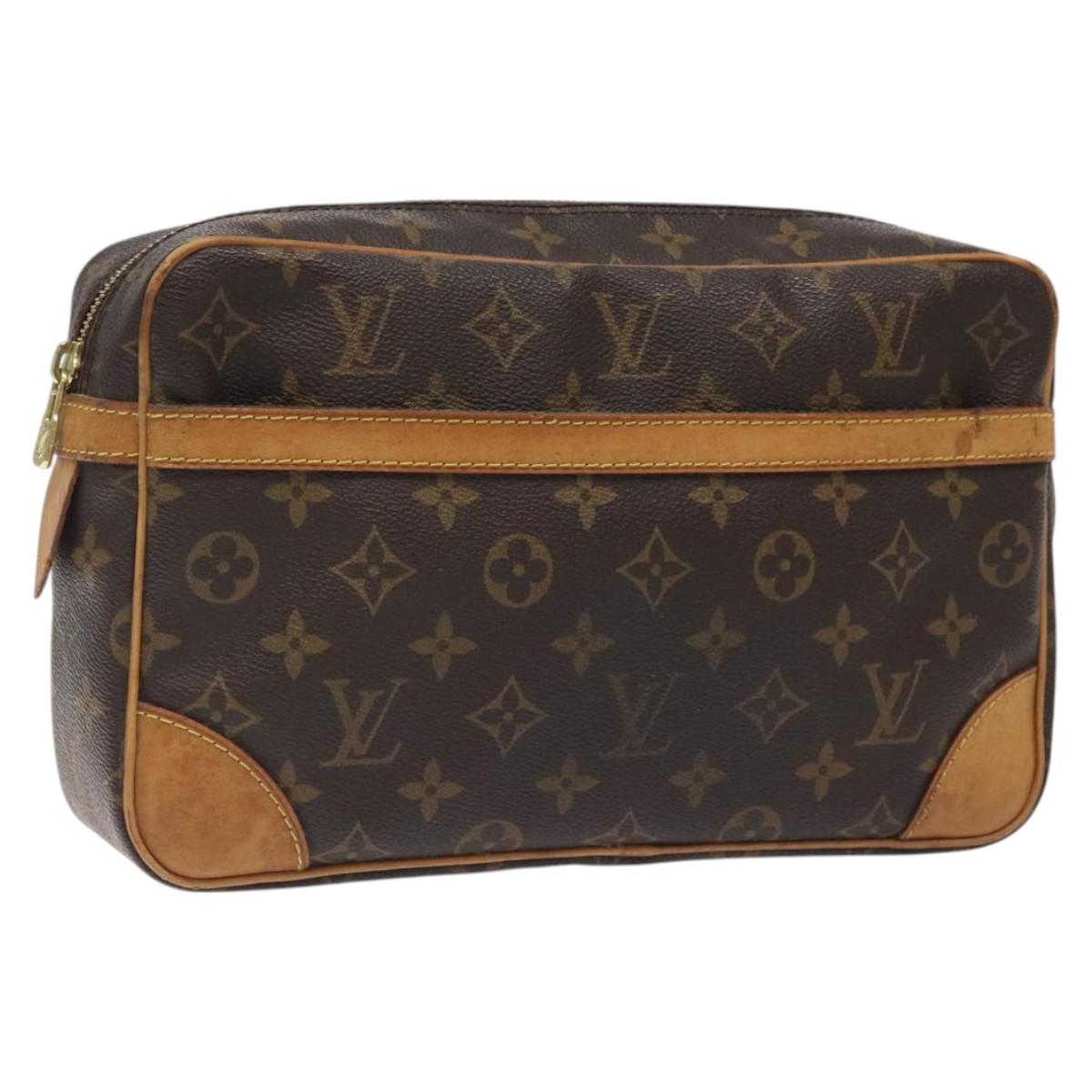 LOUIS VUITTON Monogram Compiegne 28 Clutch Bag M51845 LV Auth th5979