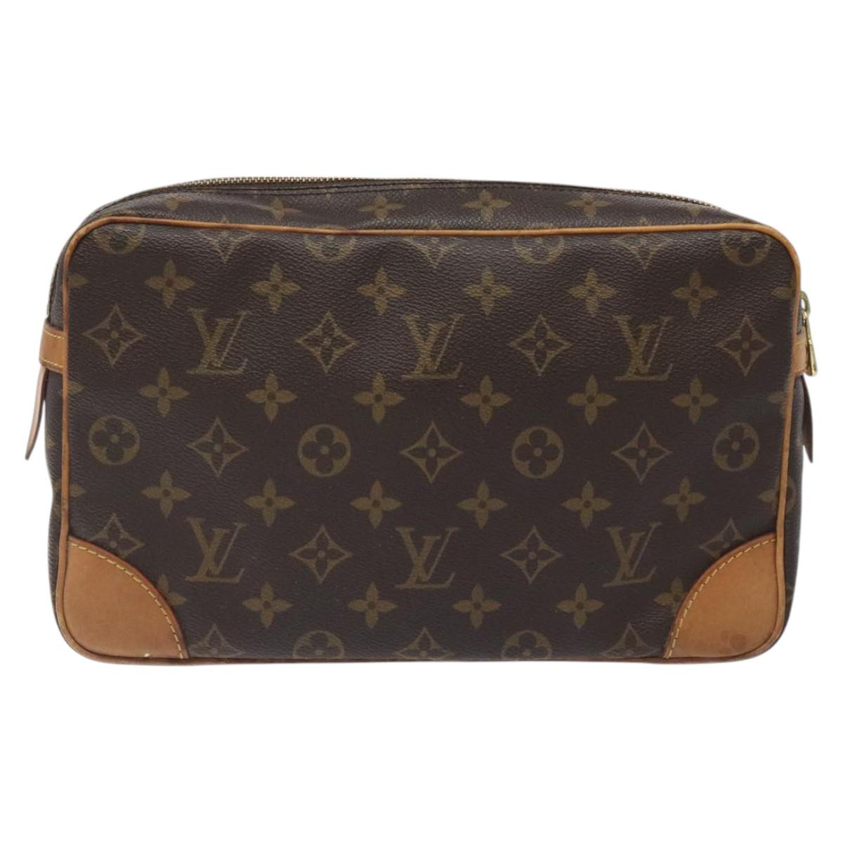 LOUIS VUITTON Monogram Compiegne 28 Clutch Bag M51845 LV Auth th5979