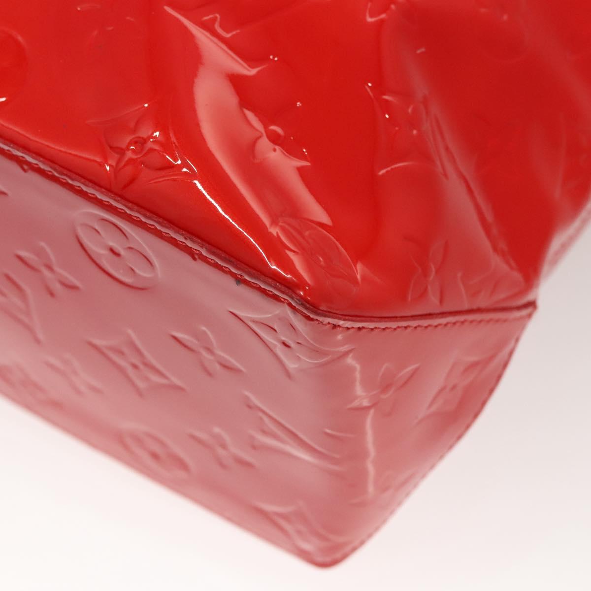 LOUIS VUITTON Monogram Vernis Reade MM Hand Bag Red Rouge M91086 LV Auth th5993