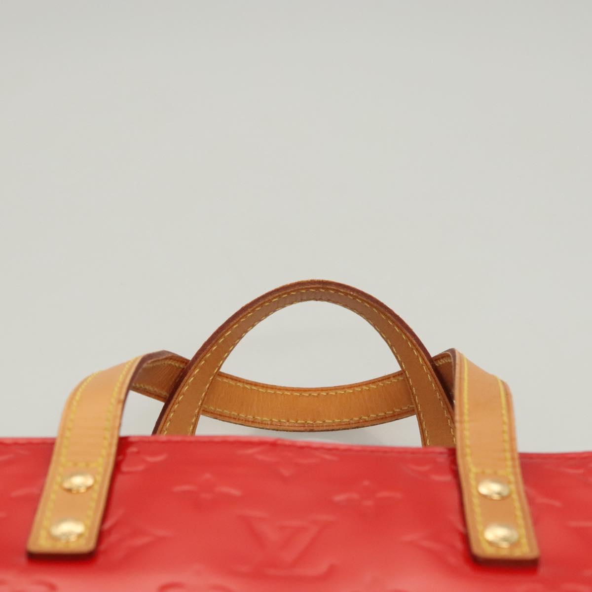 LOUIS VUITTON Monogram Vernis Reade MM Hand Bag Red Rouge M91086 LV Auth th5993