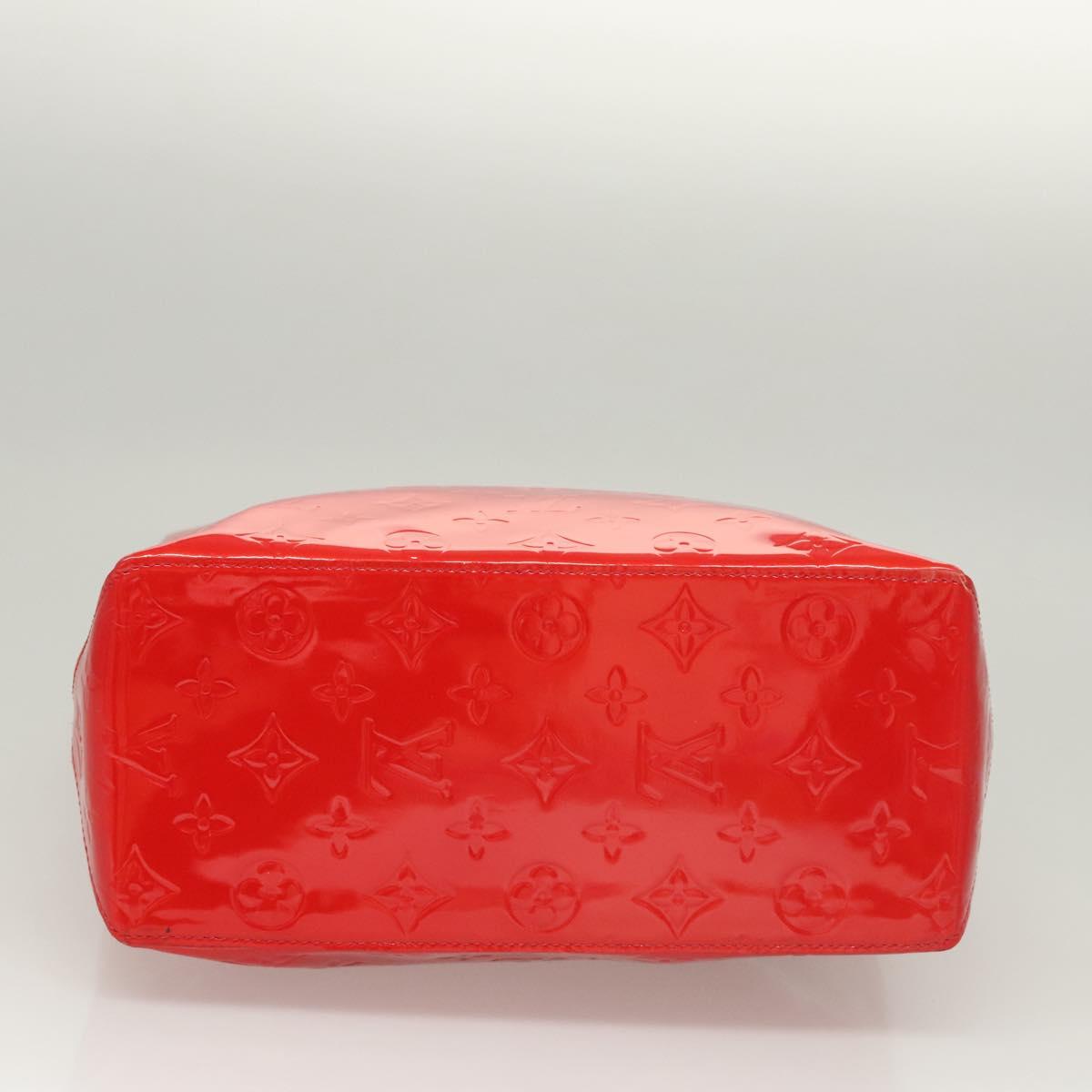 LOUIS VUITTON Monogram Vernis Reade MM Hand Bag Red Rouge M91086 LV Auth th5993