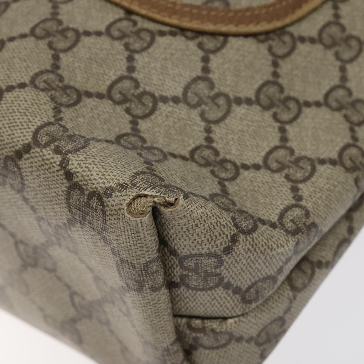 GUCCI GG Supreme Web Sherry Line Tote Bag PVC Red Beige 40 02 003 Auth th5998