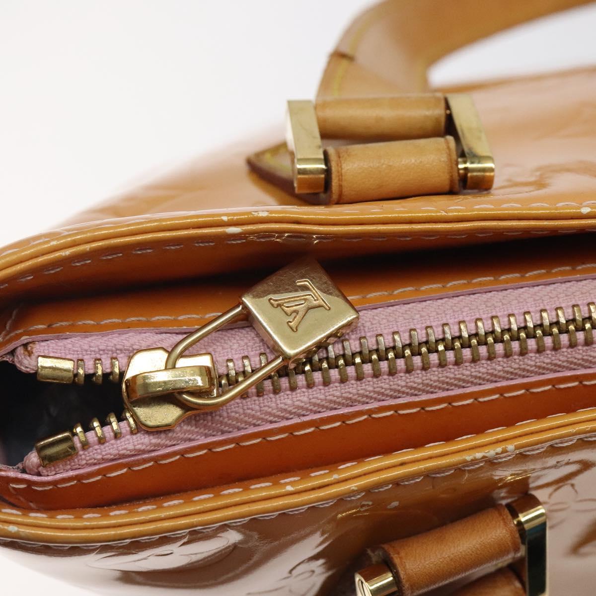 LOUIS VUITTON Monogram Vernis Houston Bag Marshmallow Pink M91302 LV Auth th6013